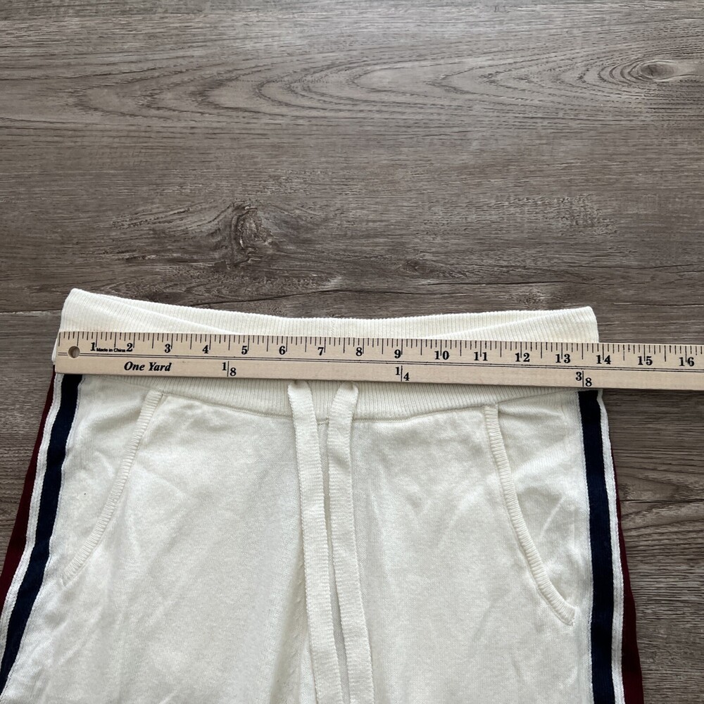 Faherty Sconset Jogger‎ Womens Small Ivory Stripe Cashmere Blend NWT - Picture 8 of 16